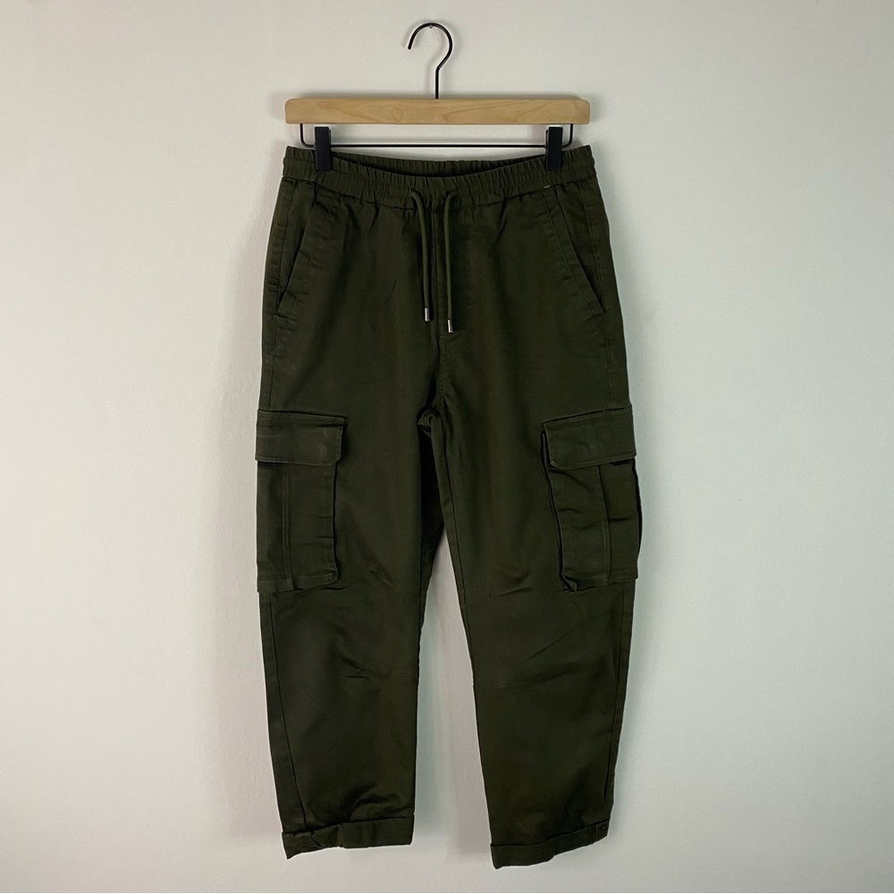 Zara Dark Green Cargo Utility Pants Size Small